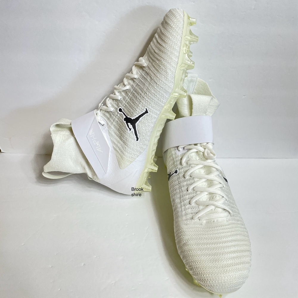 Jordan Alpha Menace Elite 2 White Flyknit Football Cleats Size 14 CV1664-103